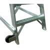 Metallic Ladder 6FT Aircraft Maintenance AeroLadder w/ Wheels, Tool Tray, Aggressive Tread, Rubber Feet. AL-6-R